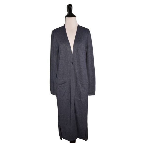 ANYBODY NEW $58 SeaWool Duster Sweater in Deep‎ Navy XXS - Picture 2 of 3